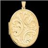 Image 1 :  LARGE 14K SOLID GOLD LOCKET Oval #1136078