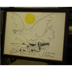 Elegant Pablo Picasso Dove of Peace. Signed, #1136162