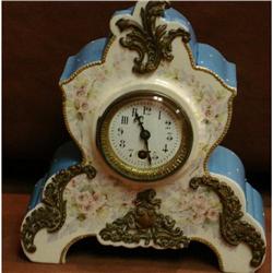 Beautiful French Porcelain Clock, Signed and #1136168