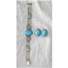 Image 1 : Set of Turkish Turquoise Bracelet + Earings #1136170