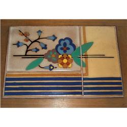 30's Arts & Crafts /  Art Deco Tile Top Table #1136172