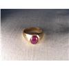 Image 1 : Rare Antique 14K Pink Rose Gold Mens Ruby Ring #1136280