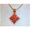 Image 1 : Antique Estate 22K 24K Gold Ruby Pendant Slide #1136288