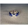 Image 1 : Authentic 18K Hidalgo Enamel X Diamond Band #1136342