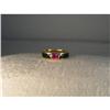 Image 1 : Estate 14K YG Gold Ruby Enamel Stacking Band #1136361