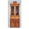 Image 1 : Victorian Burl Walnut Cylinder Desk Bookcase #1136485