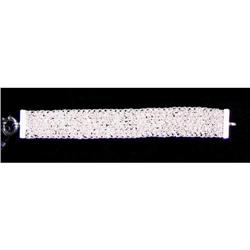 Designer knit sterling silver mesh bracelet  #1136500