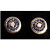 Image 1 : Estate Sapphire Earring Jackets Diamond Studs #1136544