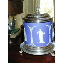 VICTORIAN WEDGWOOD COOKIE BARREL #1136581