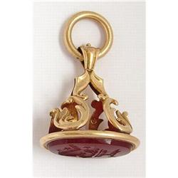 Carnelian Seal Intaglio Watch Fob #1136613