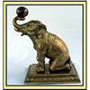 Image 1 : BRONZE, GLASS SIGNED STATUE ELEPHANT FOR DESK #1136802
