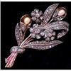 Image 1 : Edwardian Diamond Pin with Rubies & Pearls #1147573