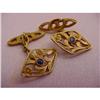 Image 1 : Art Nouveau 18K Cufflinks with Sapphire #1147598