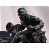 Image 1 : Art Deco Bronze Motorcycle with Rider, Signed #1147602