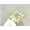 Image 1 : Custom Emerald & Diamond 14k Ring #1147720