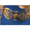 Image 1 : Antique Filigree 18K Gold Bangle Bracelet #1147987