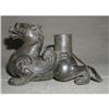 Image 1 : Old Chinese Bronze candle -holder Beast #1157341