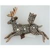 Image 1 : 9K Y Gold 4.00tcw Diamond & Ruby Deer Pin  #1157502