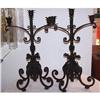 Image 1 : Pair of Gothic Iron Candlesticks/holders #1157633