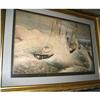 Image 1 : 1876 Historical Ship Wreck Painting Michigan #1157930