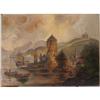 Image 1 :  Gorgeous 19thC French Painting - Harbor Scene #1158180