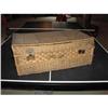 Image 1 : Antique Woven Basket or Wicker  Suitcase  #1173322