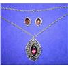 Image 1 : Victorian Revival Rhinestone Necklace Earrings #1174589