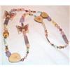 Image 1 :  Costume Rose Quartz and Butterfly Necklace #1175491