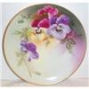 Image 1 : Hand Painted Limoges Pansy Decorated Plate #1175521