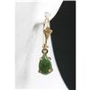 Image 1 : Estate Chinese Jade Drop Earrings Gold wire #1176234