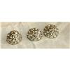Image 1 : 3 Metal Glass Rhinestone Dome Buttons ~make #1176665