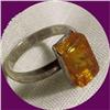 Image 1 : Amber & Sterling Silver  Ring #1176670