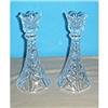 Pair of Pressed glass candleholders #1176765