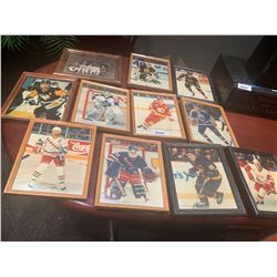 Lot of 11 framed NHL photos