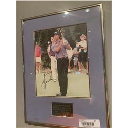 Framed & Signed Tiger Woods Picture