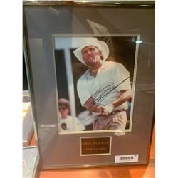 Framed & Signed Photo with certificateof Greg Norman