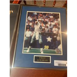 Framed & Signed Photo with certificate of Troy Aikman