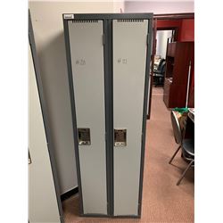 Bank of 2 full double lockers ( approx 6ft high)