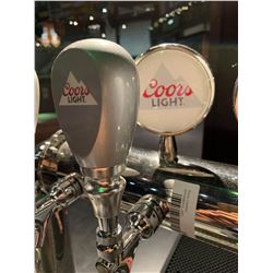 Lot of 2 - Beer Tap Head & Plaque - Coors Light