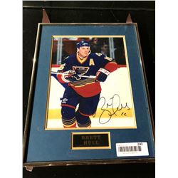 Framed & Signed picture with certificate - Brett Hull