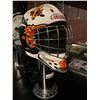 Image 2 : Calgary Flames Goalie Mask on pedestal - buyer must disconnect