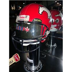 Calgary Stampeders Display Helmet on Pedestal - buyer must disconnect