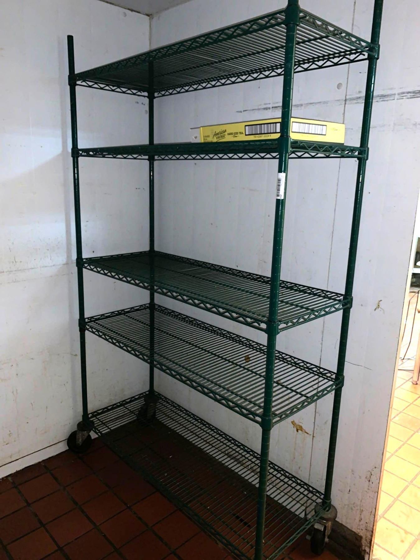 Green Metro rack on wheels 5 shelf - A D Auction Depot Inc.