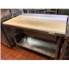 Image 1 : Stainless 4 foot worktable with cutting board