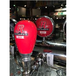 Lot of 2- Beer handle & display Plaque - Rickards Red