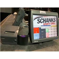 Micros POS Touch Terminal with power supply and Epson Printer
