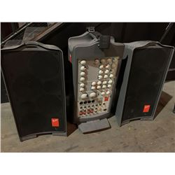 Fender portable PA system with speaker stand