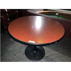 Round Single Pedestal Restaurant table - 34 inches, metal base