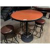 Image 2 : Round Upright single pedestal Bar Table - 36 inches