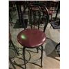 Image 2 : Metal High Back Swivel Bar Stool - Vinyl Seat